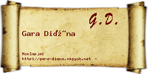 Gara Diána névjegykártya